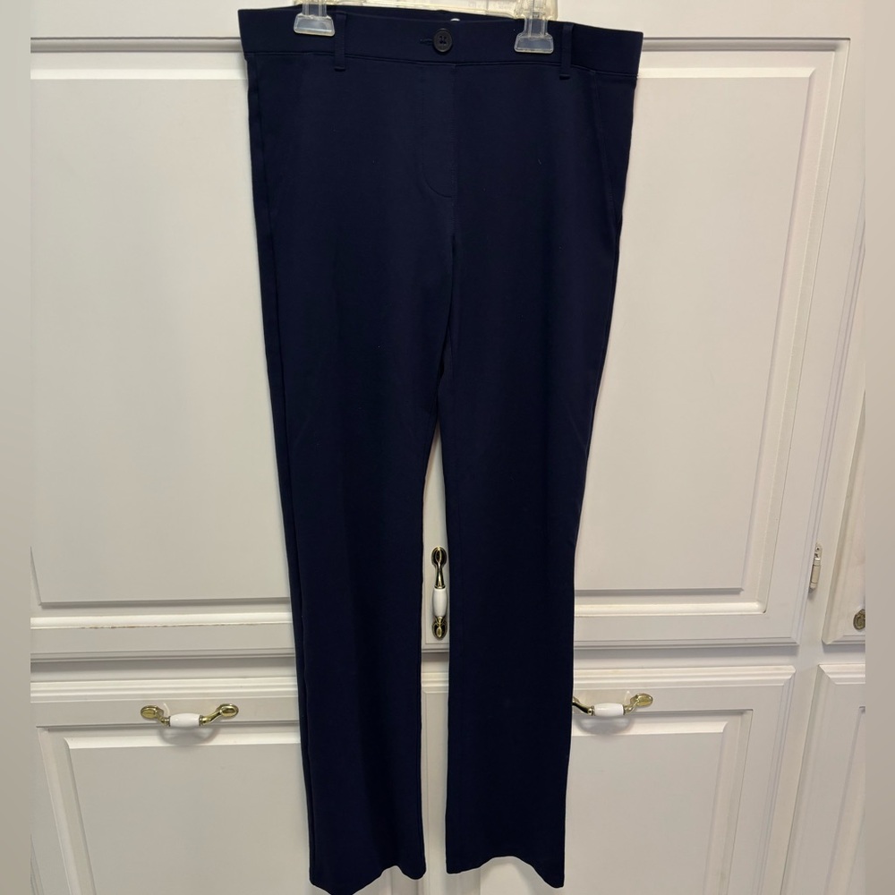 Betabrand Bootcut Classic Dress Yoga Navy Stretch Pants Women’s Medium